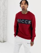 Nicce Sweatshirt In Red With Chest Logo