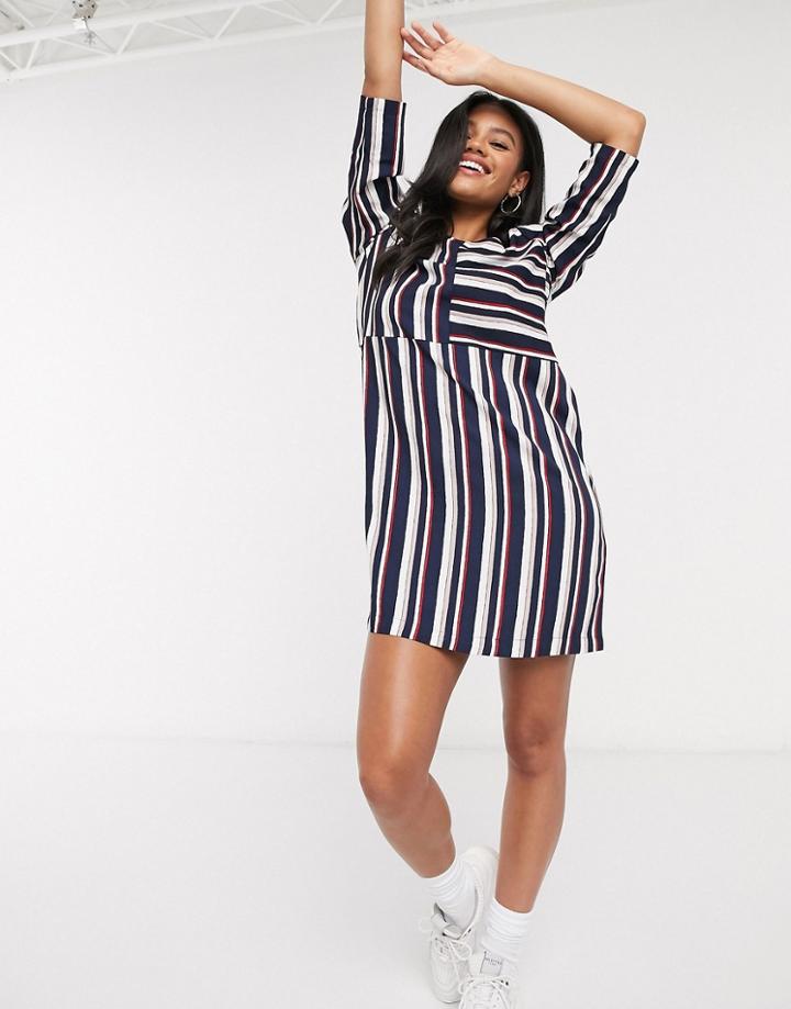 Jdy Rosie 3/4 Sleeve Shift Dress In Red