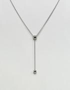 Dyrbergkern Simple Lariat Necklace - Silver