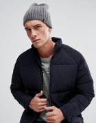 Esprit Ribbed Beanie In Gray - Gray