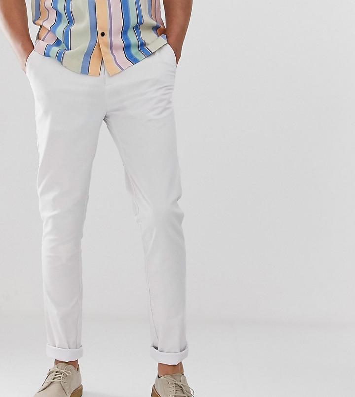 Asos Design Tall Skinny Chinos In White