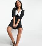 Unique21 Petite Collar Skater Dress-white