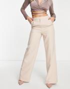 Trendyol Wide Leg Pant In Stone-white