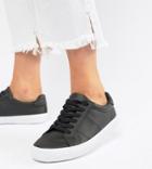 Asos Design Wide Fit Devlin Lace Up Sneakers-black