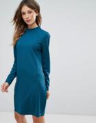 Bellfield Anzio High Neck Shift Dress - Navy