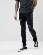 Celio Ripped Skinny Fit Jeans - Black