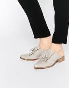 Asos Monument Leather Mules - Gray