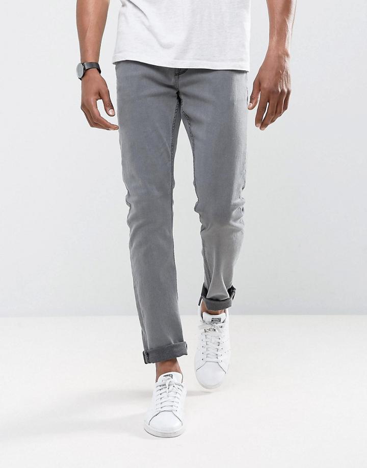 Only & Sons Slim Jeans With Stretch - Gray