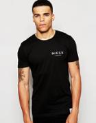 Nicce London T-shirt With Small Chest Logo - Black