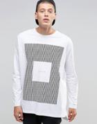 Asos Extreme Oversized Long Sleeve T-shirt With Truth Print - White