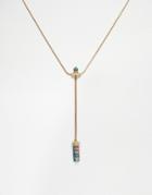 Ashiana Necklace With Drop Detail - Gold