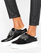 Missguided Embellished Platform Sneaker - Black