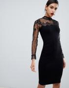 Coast Ceri Lace Detail Dress - Black