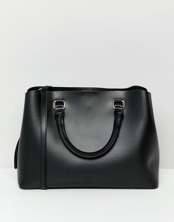 Bershka Shopper Bag In Black - Black