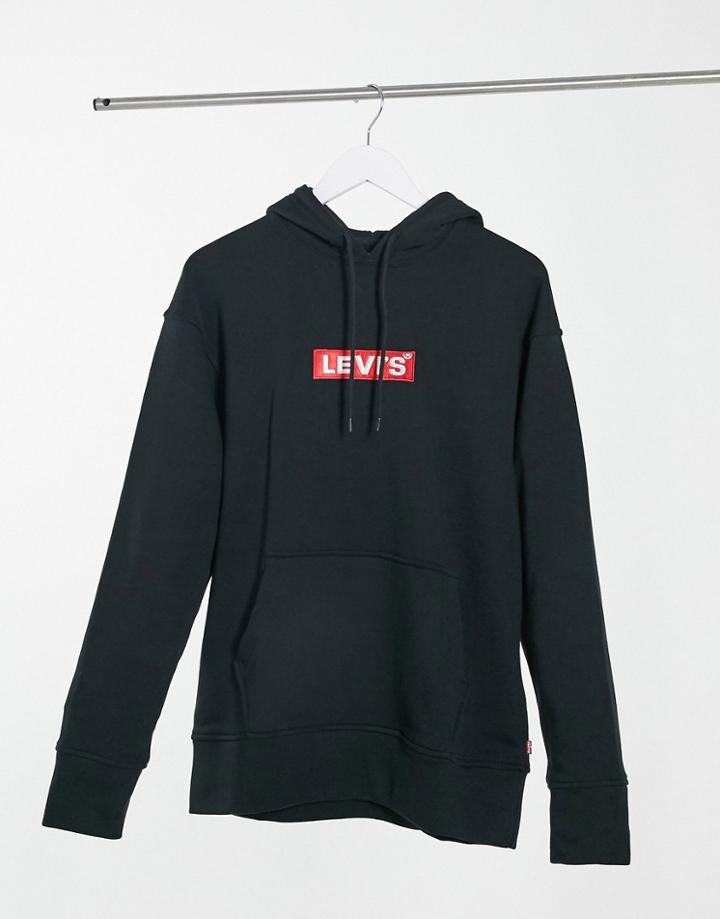 Levi's Boxtab Logo Hoodie In Black