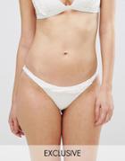 Peek & Beau Crochet Ruffle Bikini Bottom - White