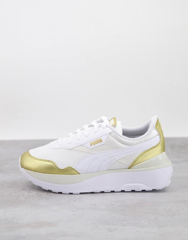 Puma Cruise Rider Sneakers In Gold Metallic