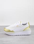 Puma Cruise Rider Sneakers In Gold Metallic