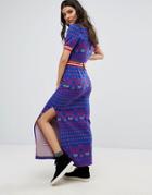Anna Sui Runway Knitted Skirt Co-ord - Blue
