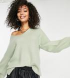 Threadbare Tall Fluffy Sweater-green