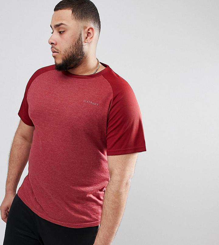 D-struct Plus Raglan Mesh Sleeve T-shirt - Red