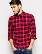 Replay Shirt Check Flannel 2 Pocket - Red Check
