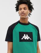 Kappa Authentic Baria T-shirt With Chest Embroidery Logo In Green - Green