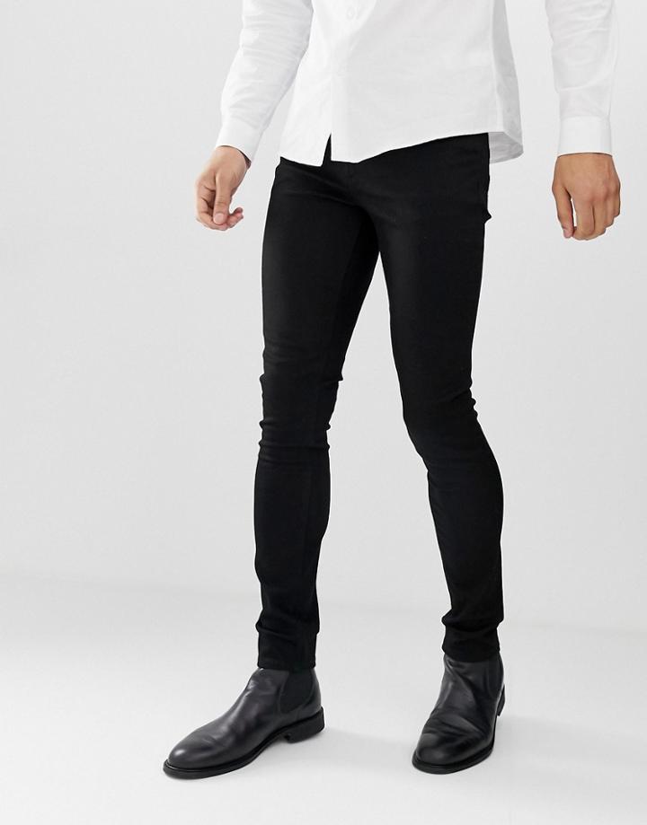 Asos Design Recycled Super Skinny Jeans In Black - Black