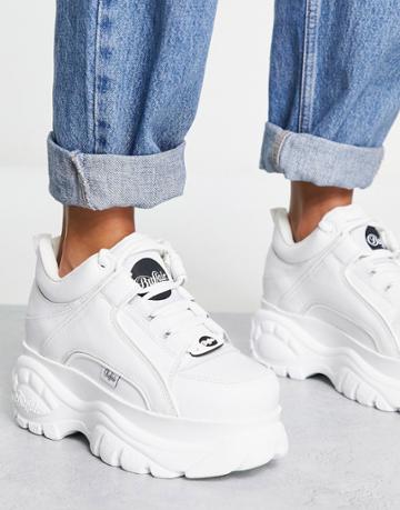 Buffalo London Classic Leather Low Top In White
