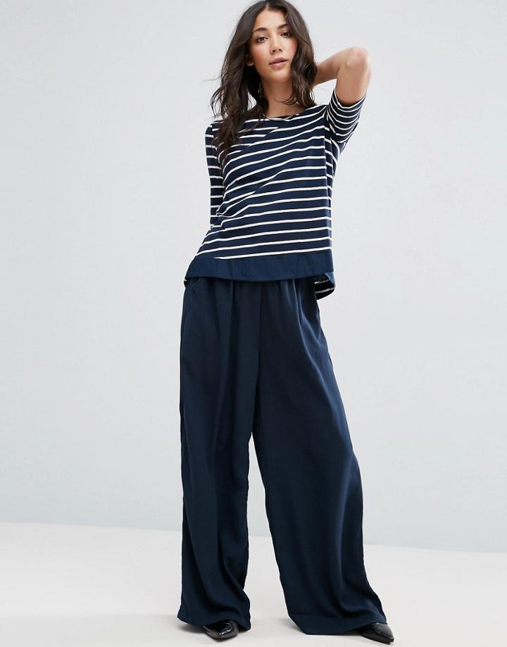 Vero Moda Wide Leg Pant - Navy