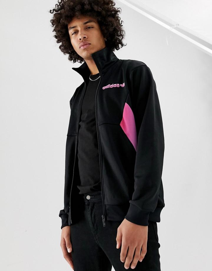 Adidas Originals Graphic Track Jacket In Black