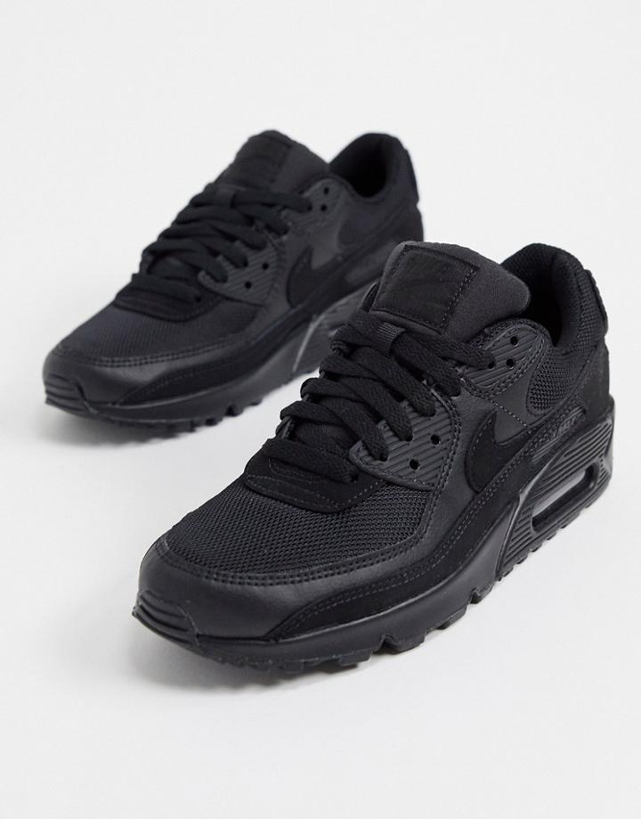 Nike Air Max 90 Sneakers In Triple Black