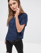 See U Soon Blouse In Grain Print - Blue