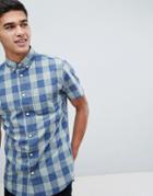 Jack & Jones Originals Short Sleeve Shirt In Block Check - Green