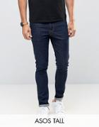 Asos Tall Super Skinny Jeans In Indigo - Blue