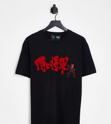 Bershka X Rick And Morty Printed T-shirt In Black