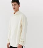 Asos Design Tall Oversized Sweatshirt With Toggle Details In Beige