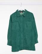 Hearbreak Corduroy Shirt In Forest Green