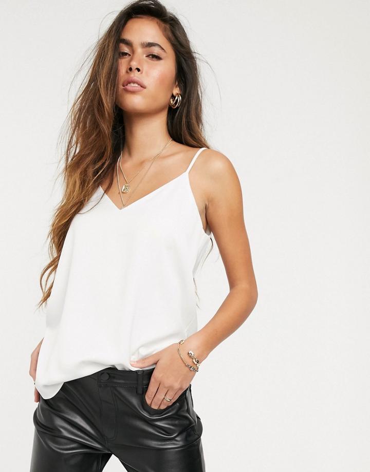 River Island Strappy Cami Top In White