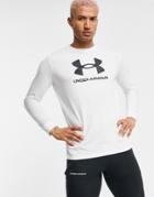 Under Armour Training Logo Long Sleeve T-shirt In White