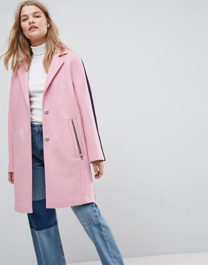 Asos Sports Tipping Coat - Pink