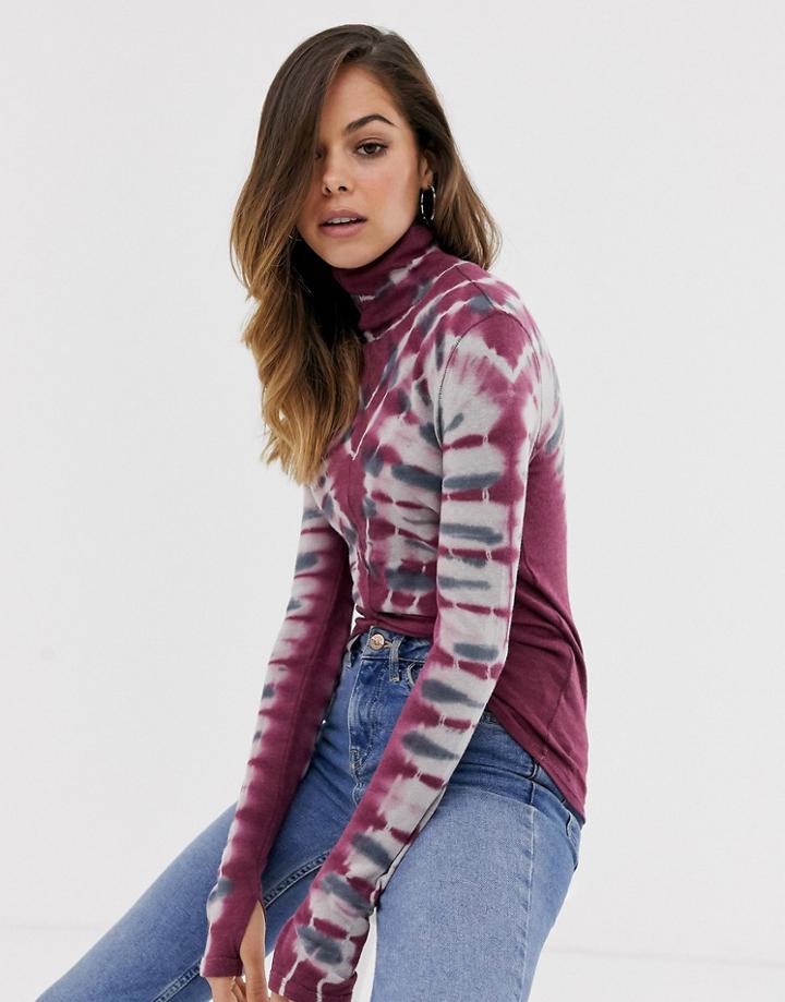 Free People Psychedelic Turtleneck Top