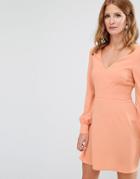 Millie Mackintosh Button Detail Mini Dress - Pink