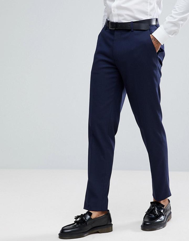 Asos Design Skinny Suit Pants In Navy - Navy