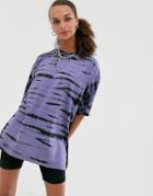 Asos Design Oversized T-shirt In Grunge Tie Dye-multi