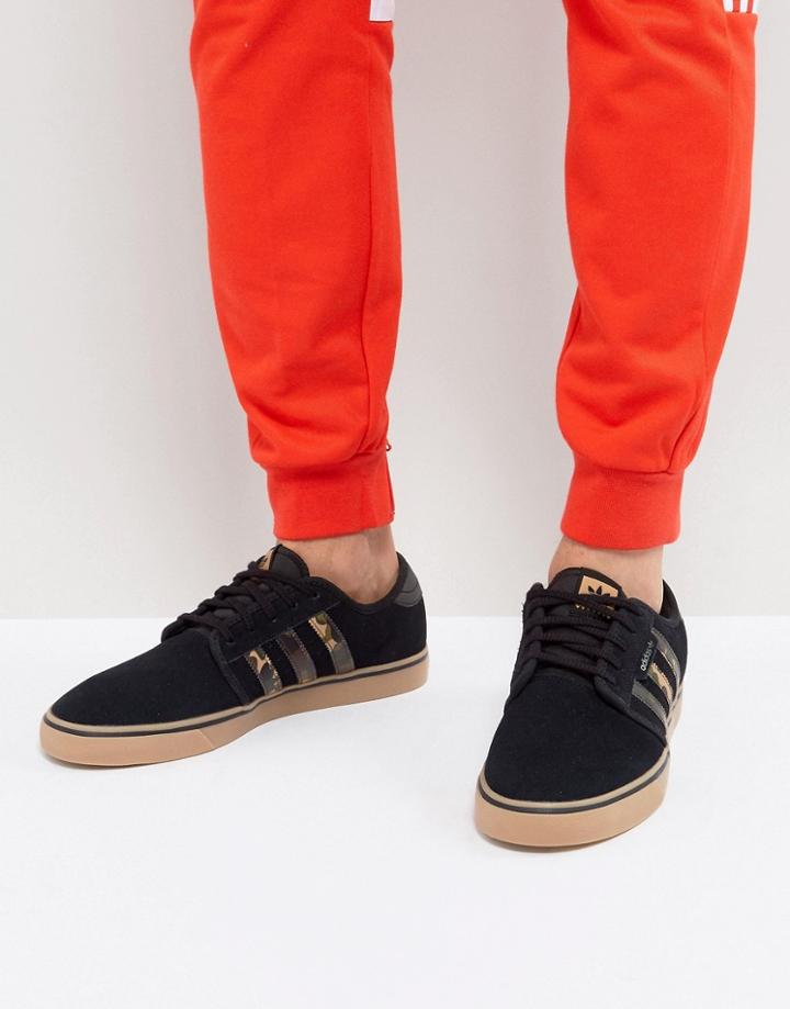 Adidas Skateboarding Seeley Sneakers With Gumsole By4015 - Black