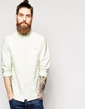 Farah Vintage Oxford Shirt Slim Fit - Seafoam