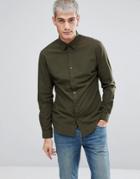 Selected Homme Slim Fit Cotton Shirt - Green