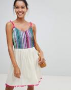 America & Beyond Multi Color Beach Dress - Multi