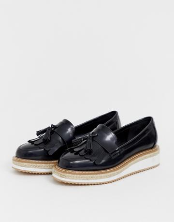 Asos Design Merit Loafer Flat Shoes-black